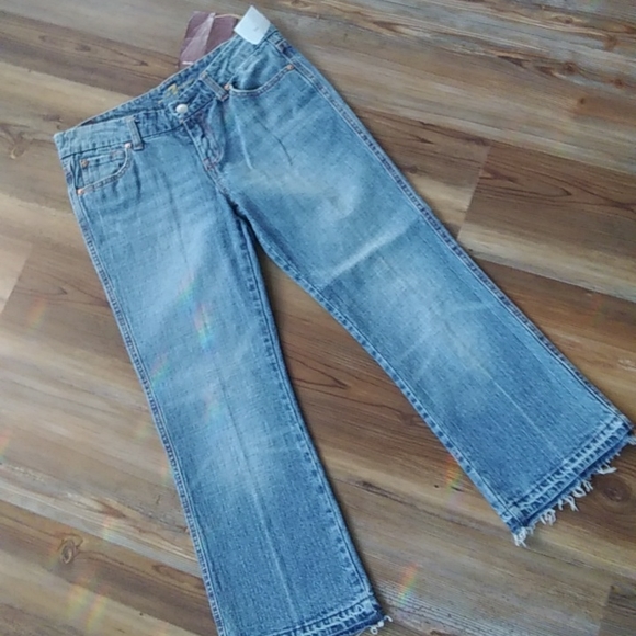 NWT 7 FOR ALL MANKIND CROPPED/FRAYED HEM A POCKET JEANS. Various Sizes - Picture 3 of 9